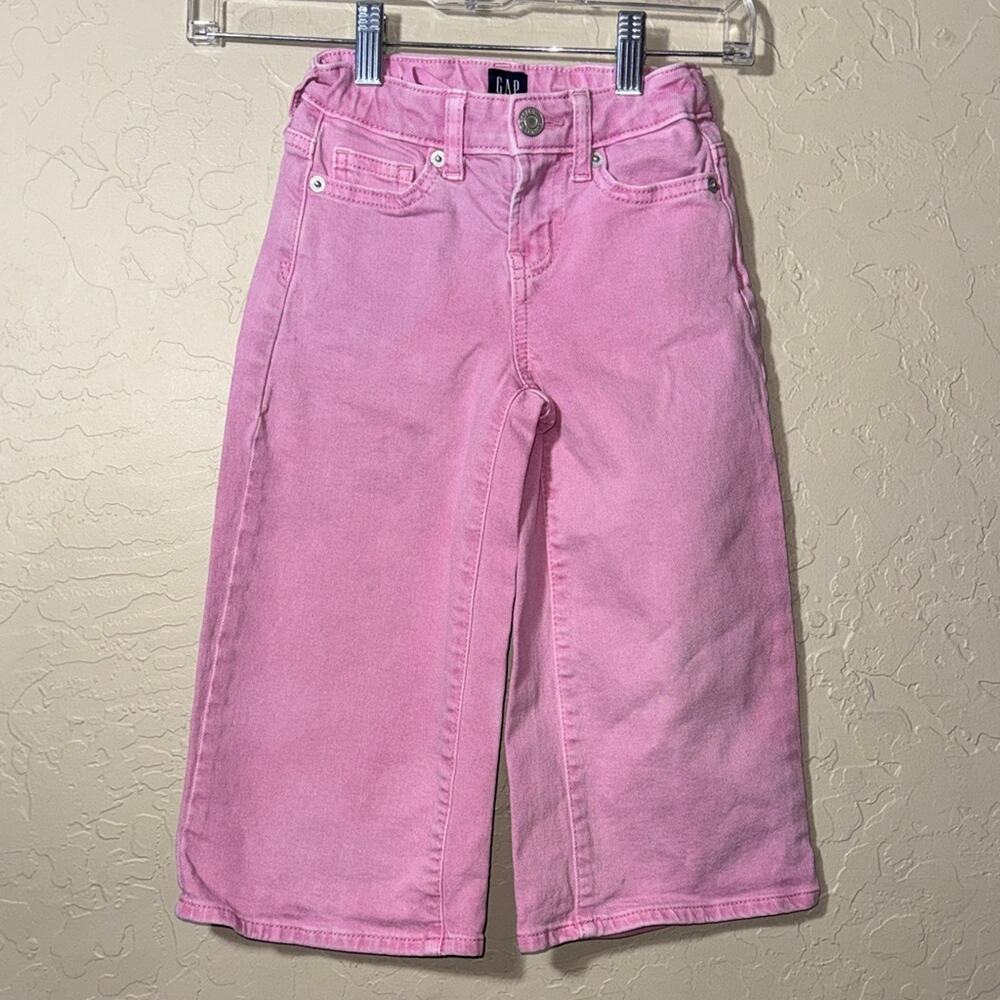 Gap girls pink wide leg jeans size 5